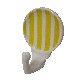 PERCHA COLGADOR ADHESIVA RAYAS AMARILLO