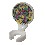 SOPORTE CEPILLO PARED FLORES AZUL AMARILLO