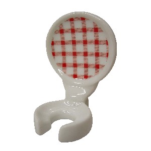 SOPORTE CEPILLO PARED VICHY ROJO