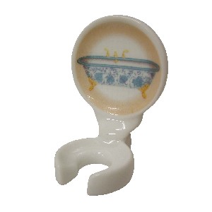 SOPORTE CEPILLO PARED BAÑERA AZUL
