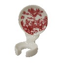 SOPORTE CEPILLO PARED CLASICO ROJO