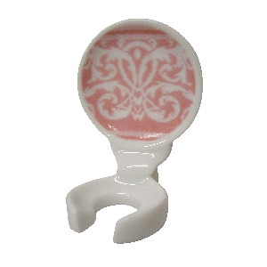 SOPORTE CEPILLO PARED TOALLA ROSA