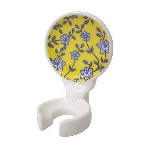 SOPORTE CEPILLO PARED RAMAS AMARILLO