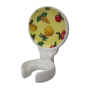SOPORTE CEPILLO PARED FRUTAS AMARILLO