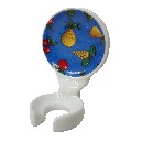 SOPORTE CEPILLO PARED FRUTAS AZUL