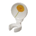 SOPORTE CEPILLO PARED DALIA AMARILLA