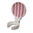 SOPORTE CEPILLO PARED RAYAS ROSA