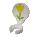 SOPORTE CEPILLO PARED TULIPAN AMARILLO