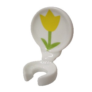 SOPORTE CEPILLO PARED TULIPAN AMARILLO