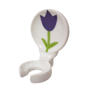 SOPORTE CEPILLO PARED TULIPAN AZUL