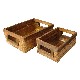 JUEGO 2 MACETEROS MIMBRE RIGIDO RECTOS