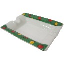 CENICERO RECTANGULAR PEQ FRUTAS VERDE