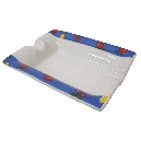 CENICERO RECTANGULAR PEQ FRUTAS AZUL