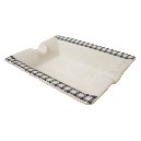 CENICERO RECTANGULAR PEQUEÑ VICHY AZUL