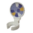 SOPORTE CEPILLO PARED CUADROS AZUL