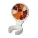SOPORTE CEPILLO PARED CUADROS NARANJA