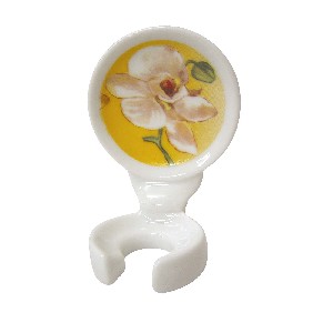 SOPORTE CEPILLO PARED ORQUIDEA AMARILLO