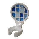 SOPORTE CEPILLO PARED MOSAICO AZUL