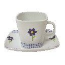 TAZA PLATO REC TE VICHY MARGARITA AZUL