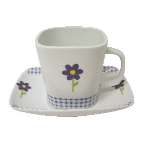 TAZA PLATO REC TE VICHY MARGARITA AZUL