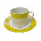 TAZA Y PLATO TE 300ML LIMONES
