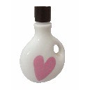 BOTELLA MINI CON ASA CORAZON COLORES