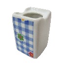 PALILLERO PEQUEÑO FLOR VICHY AZUL