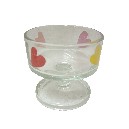 COPA HELADO 175ML CRISTAL CORAZON COLORES