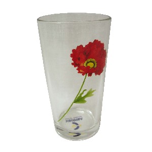 VASO PRISMA 260ML AMAPOLA ROJA CUBIERTA