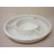 ENTREMESERO REDONDO CERAMICA BLANCO