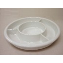 ENTREMESERO REDONDO CERAMICA BLANCO