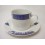 TAZA Y PLATO TE 300ML CORAZON AZUL