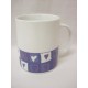 TAZA MUG RECTA REDONDA CORAZON AZUL