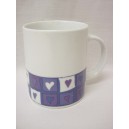 TAZA MUG RECTA REDONDA 300ML CORAZON AZUL