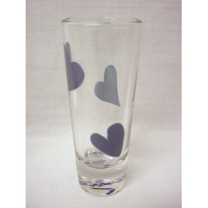 VASO CHUPITO PRISMA 90ML CORAZON AZUL