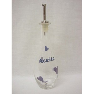 ACEITERA 540ML CRISTAL CORAZON AZUL