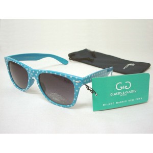 GAFAS DE SOL G&G PASTA LIGERAS GE93436ABB AZUL LUNARES BLANCOS