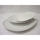 VAJILLA 18 PIEZAS SEMIREDONDA PORCELANA BLANCO