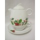 TAZA PLATO TETERA 180ML ACEBO BLANCO