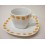 TAZA Y PLATO CAFE 75ML TOPOS NARANJA