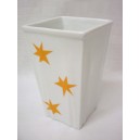 VASO BAÑO PLIEGUE ESTRELLAS NARANJA