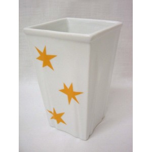 VASO BAÑO PLIEGUE ESTRELLAS NARANJA