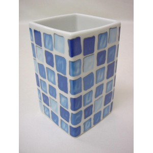 VASO BAÑO MING MOSAICO AZUL