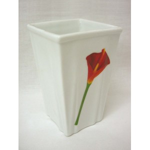 VASO BAÑO PLIEGUE PORCELANA CALA ROJA