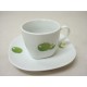 TAZA Y PLATO CAFE 100ML MANZANA VERDE