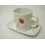 TAZA PLATO RECTA 230ML DALIA ROJA