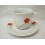 TAZA Y PLATO TE 200ML DALIA ROJA