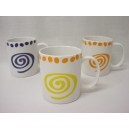 TAZA MUG REDONDA 300ML ESPIRAL TOPOS SURTIDO