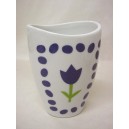 VASO BAÑO CURVA TULIPAN TOPOS AZUL