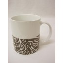 TAZA MUG RECTA 300ML CEBRA NEGRO